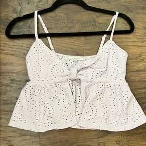 Light pink tied tank top. Size small